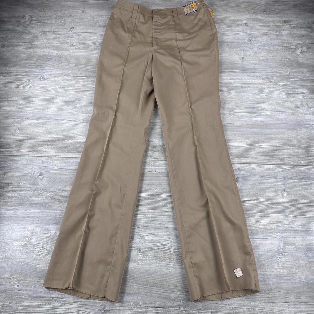 VTG H Bar C Riding Pant Womens 32 Tan Bootcut No Pocket Talon 42 70's NWT
